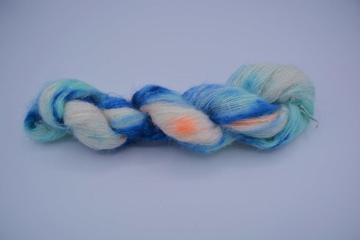 Baby Suri Alpaca Silk Cloud Mini Skein "Koi"
