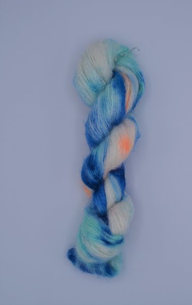 Baby Suri Alpaca Silk Cloud Mini Skein "Koi"