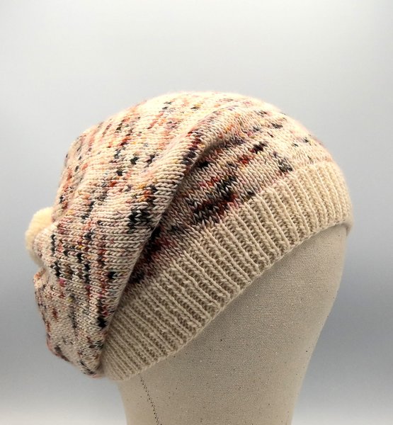 Hand-knit Slouchy Beanie - Superwash Merino